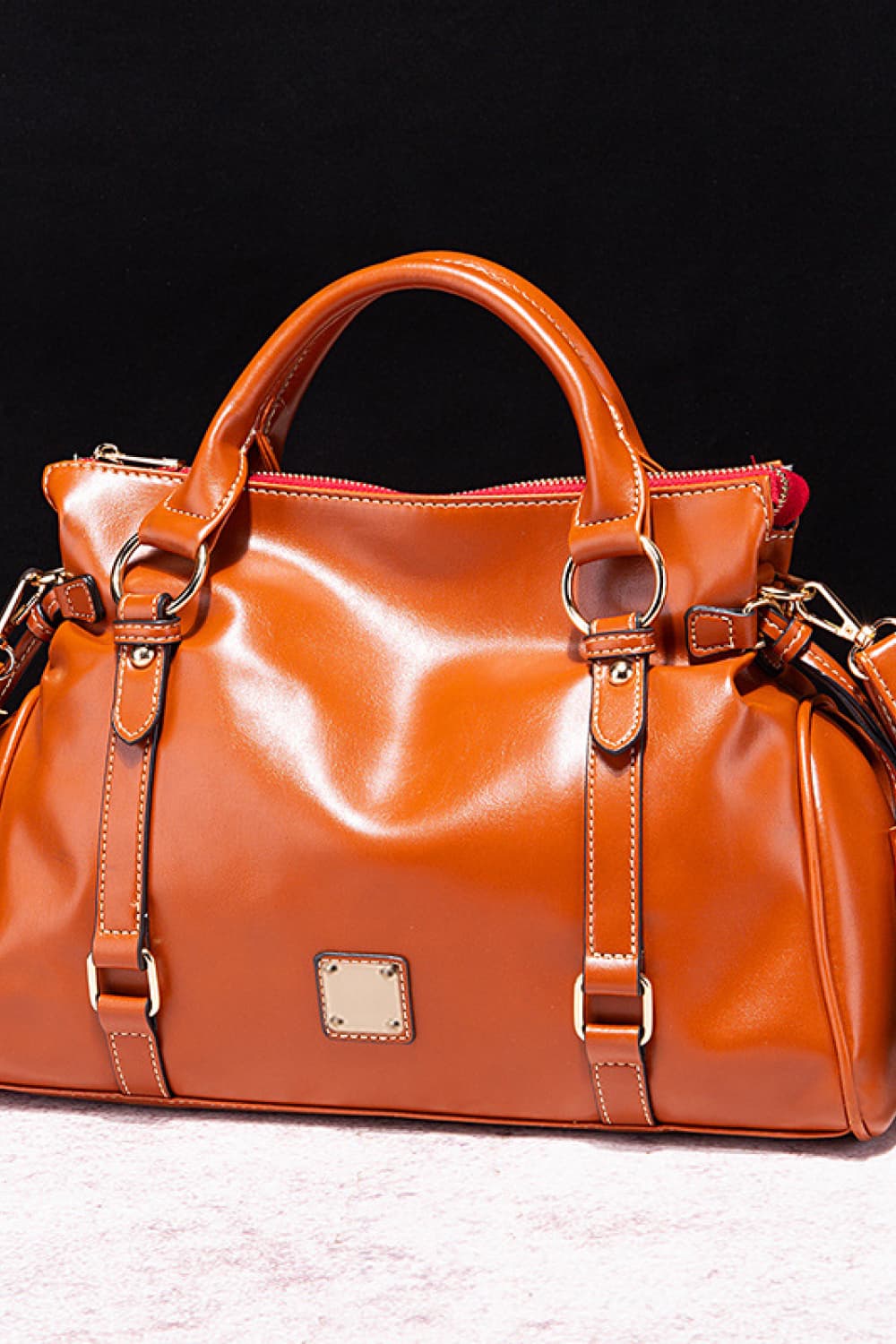 PU Leather Handbag with Tassels - House of Binx