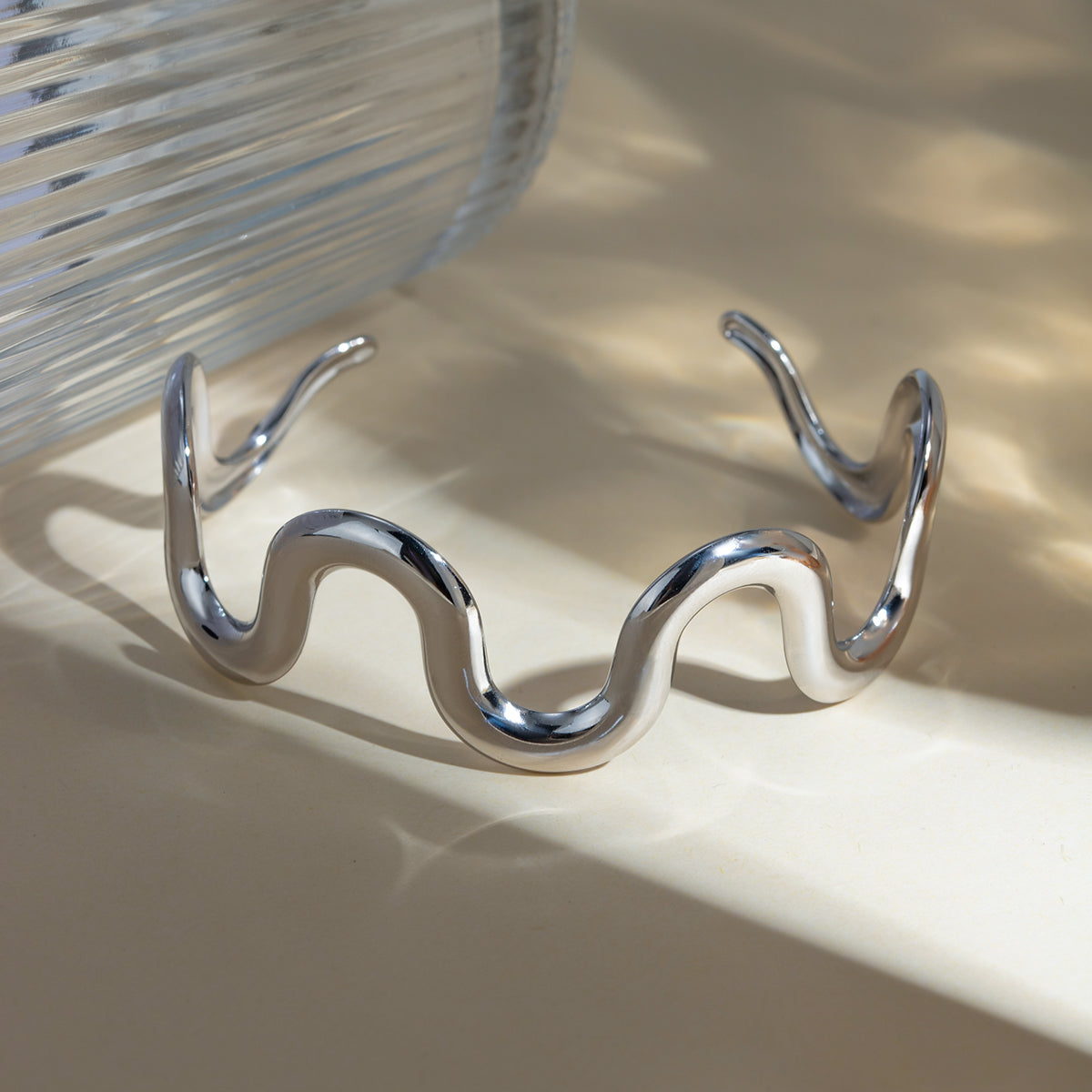 Stainless Steel Wave Shape Bracelet - House of Binx