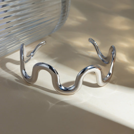 Stainless Steel Wave Shape Bracelet - House of Binx