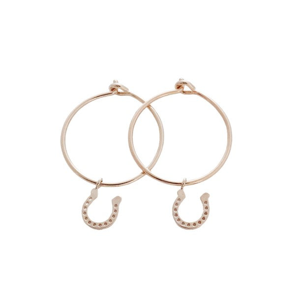 Magic Charm Horseshoe Hoops - House of Binx