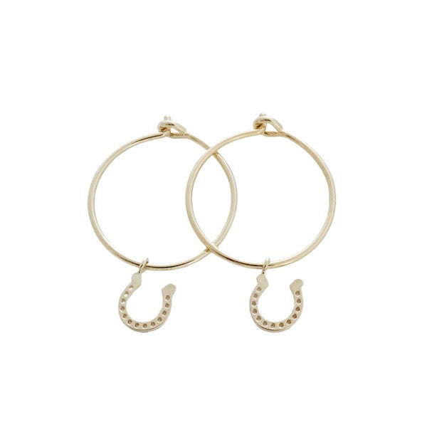 Magic Charm Horseshoe Hoops - House of Binx