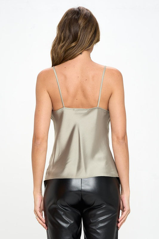 Made in USA Silky Satin Print Tank Top - House of Binx
