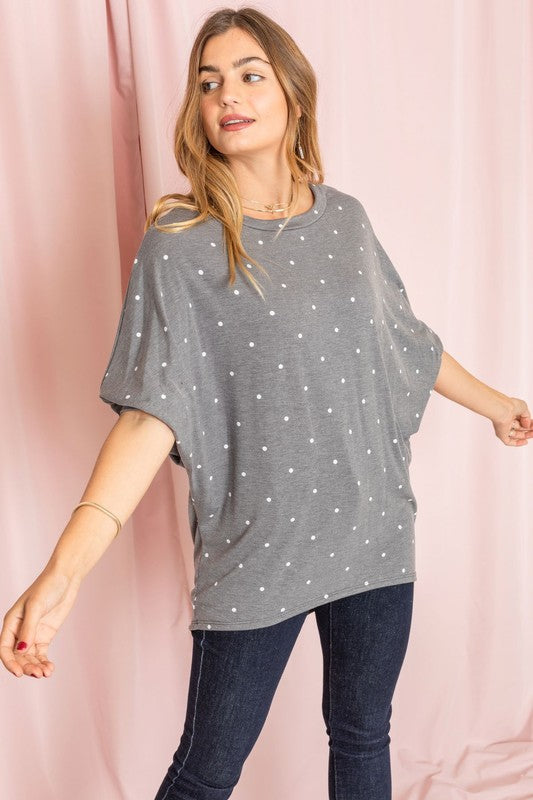 Polka Dot Dolman Tunic - House of Binx