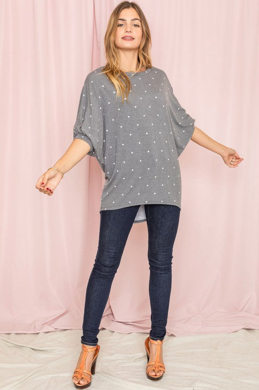 Polka Dot Dolman Tunic - House of Binx