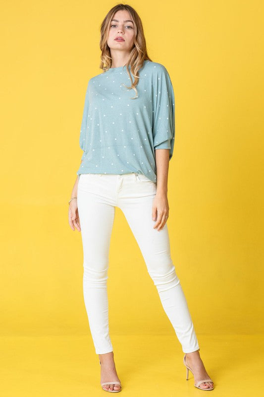 Polka Dot Dolman Tunic - House of Binx