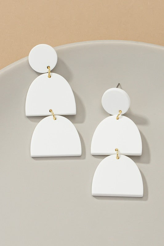 Three linear geo shape drop earrings - House of Binx