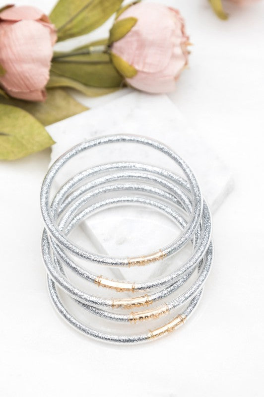 Glitter Jelly Bangle Bracelets - House of Binx