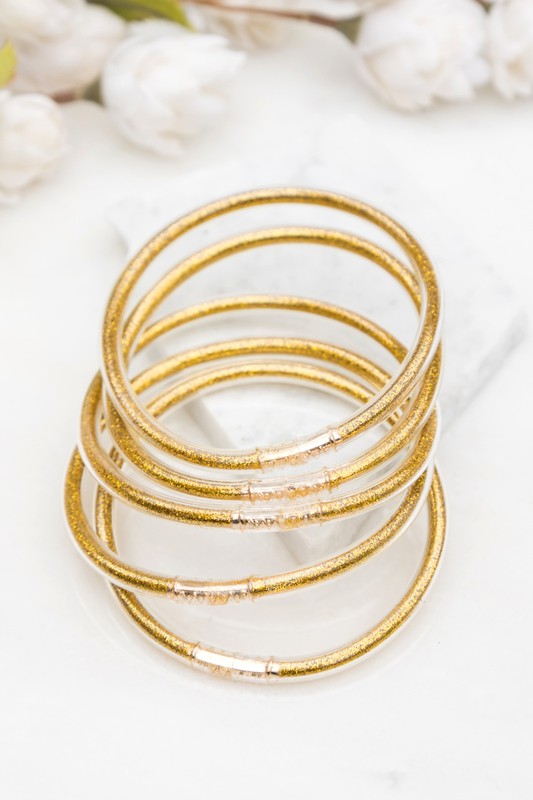 Glitter Jelly Bangle Bracelets - House of Binx