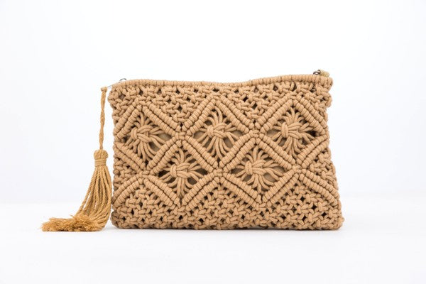 Macrame Tassel Clutch - House of Binx