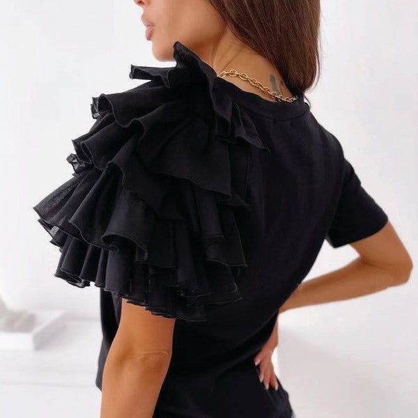 Sweet Carnation Ruffle Top - House of Binx