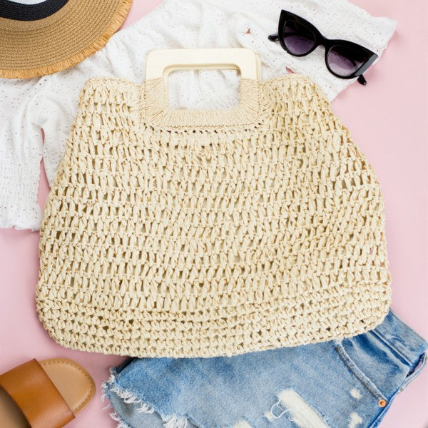 Oversized Straw Tote - House of Binx