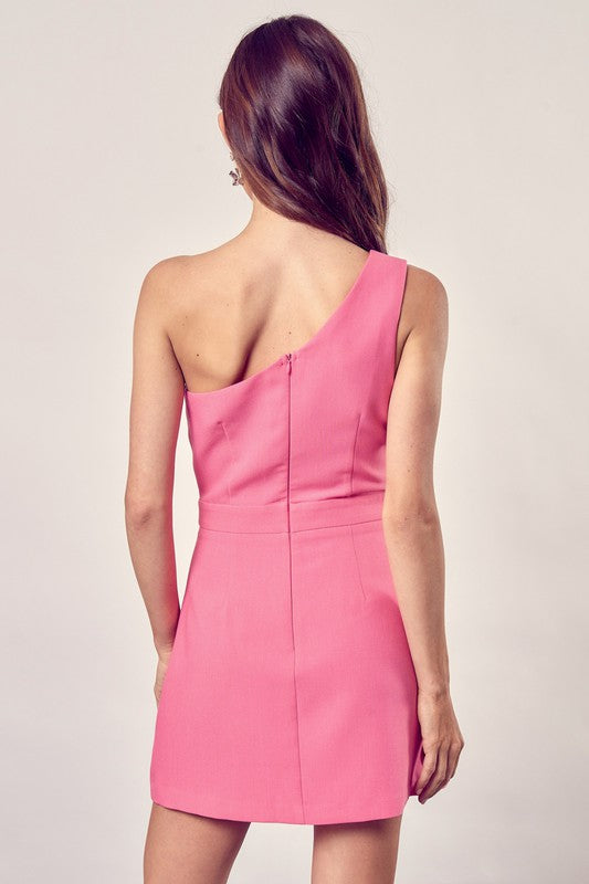 Asymmetric One Shoulder Dress - House of Binx
