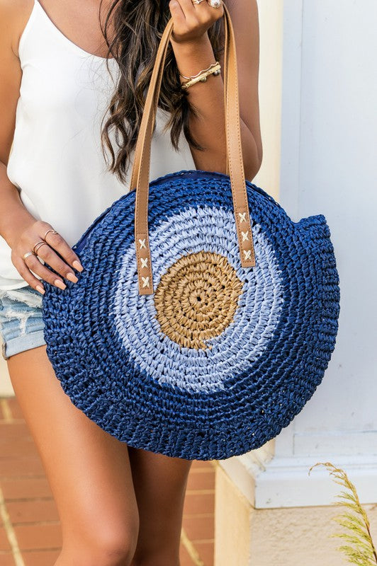 Straw Circle Tote - House of Binx