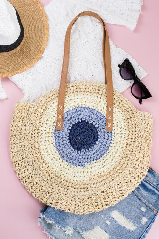 Straw Circle Tote - House of Binx