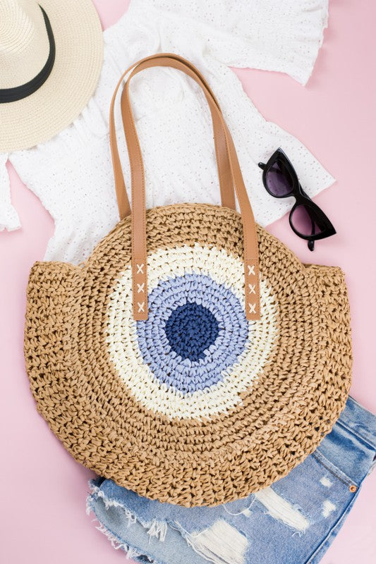 Straw Circle Tote - House of Binx