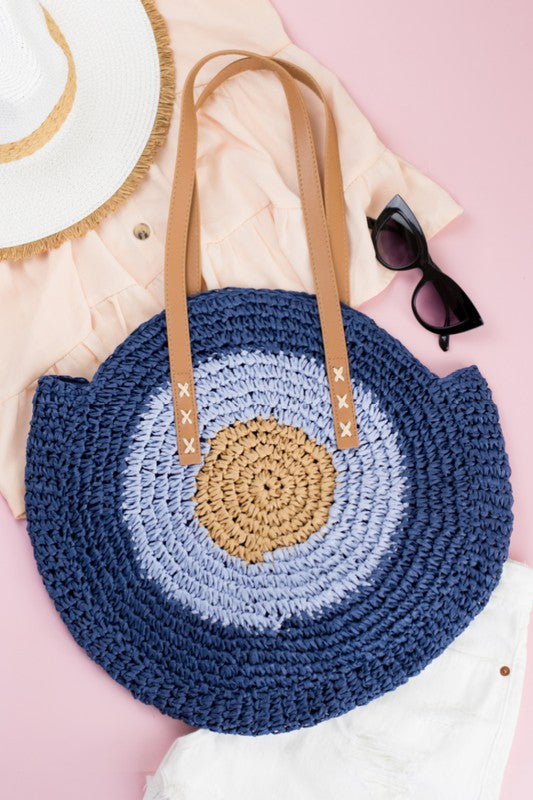 Straw Circle Tote - House of Binx