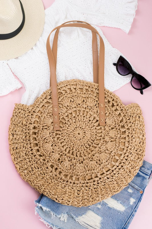 Straw Circle Tote - House of Binx