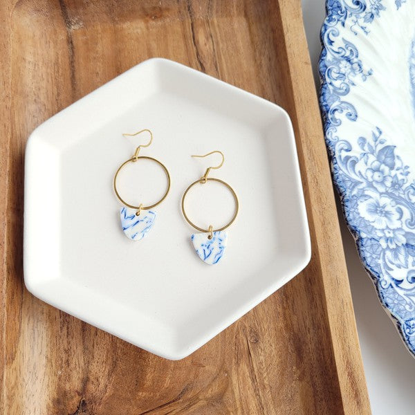 Iris Earrings - Greek Goddess Blue - House of Binx