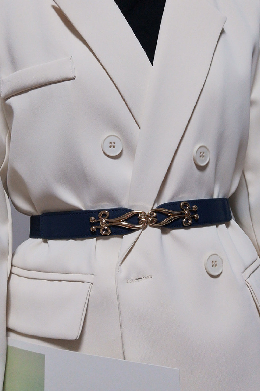 Alloy Buckle Elastic Belt - House of Binx