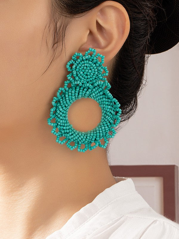 Handmade statement seed bead earrings - House of Binx