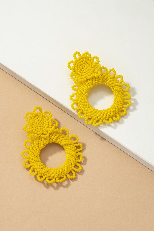 Handmade statement seed bead earrings - House of Binx