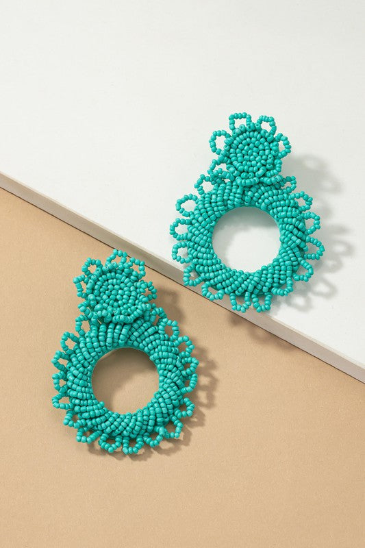 Handmade statement seed bead earrings - House of Binx