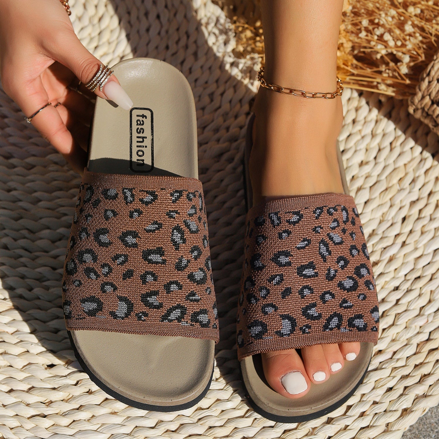 Leopard Open Toe Sandals - House of Binx