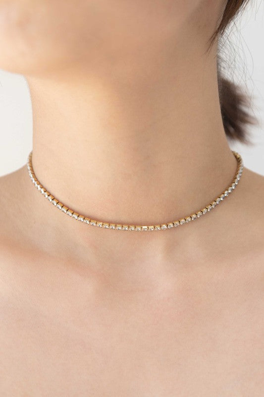 Round Stone Tennis Necklace - House of Binx