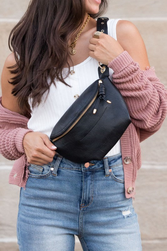 Luxe Convertible Sling Belt Bum Bag - House of Binx