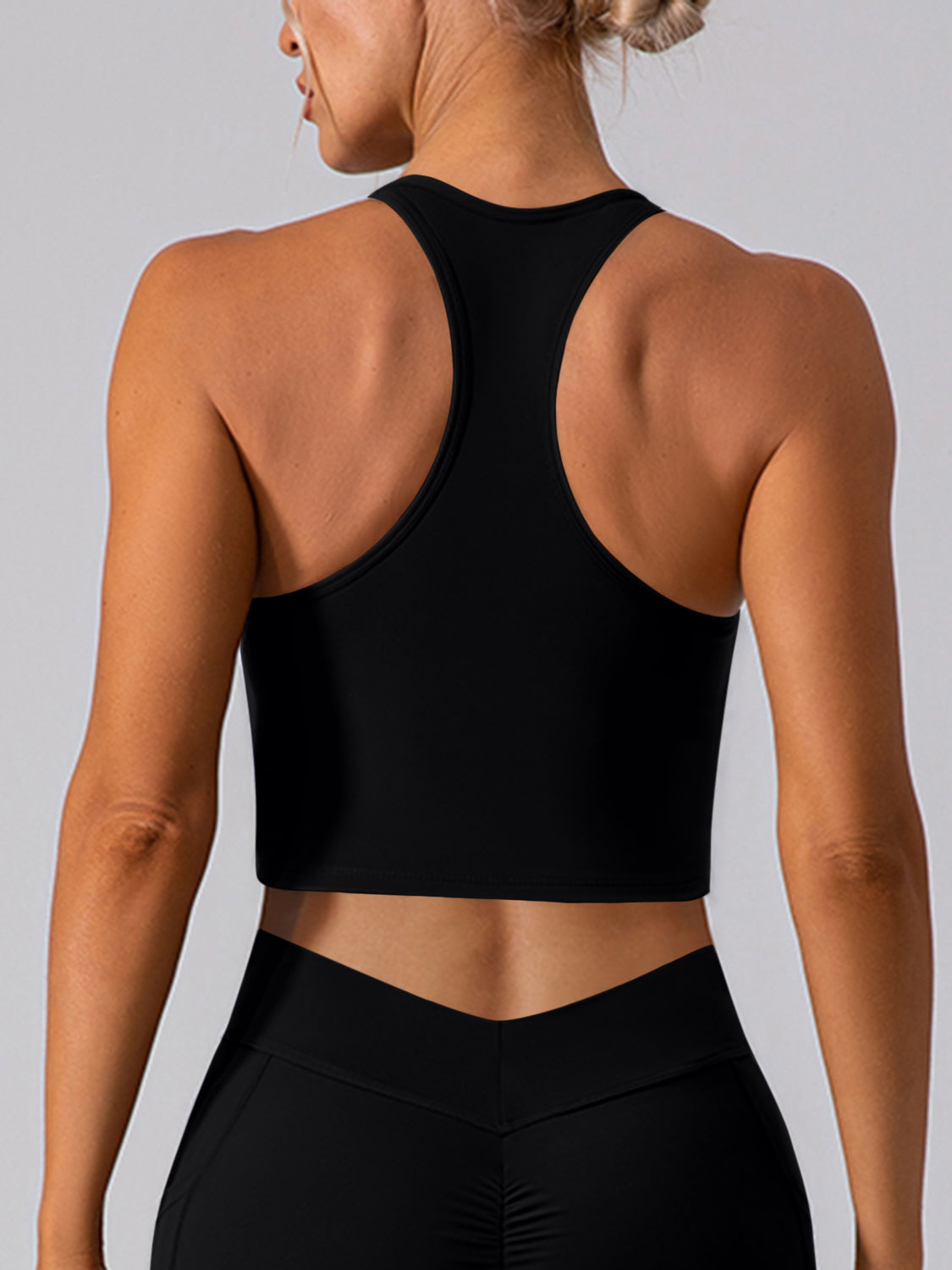 Square Neck Racerback Cropped Tank - House of Binx