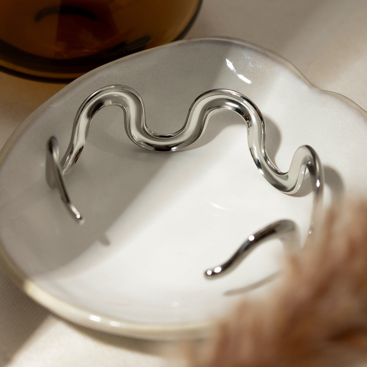Stainless Steel Wave Shape Bracelet - House of Binx