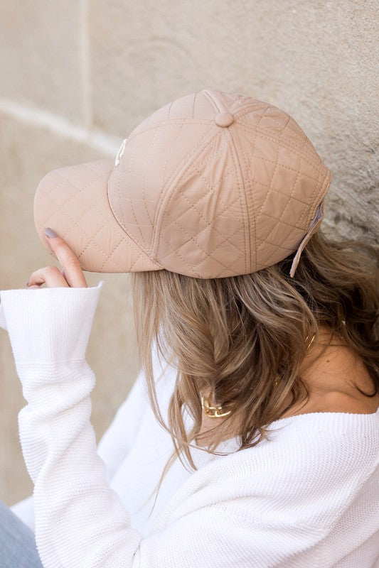 Quilted Puffer Ball Cap - House of Binx