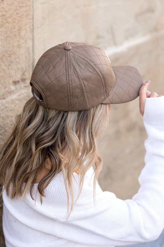 Quilted Puffer Ball Cap - House of Binx