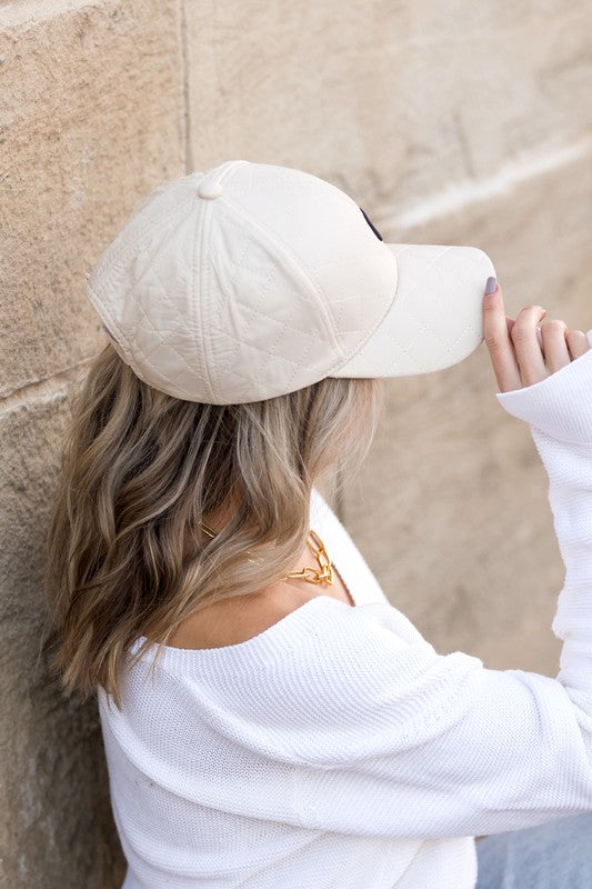 Quilted Puffer Ball Cap - House of Binx