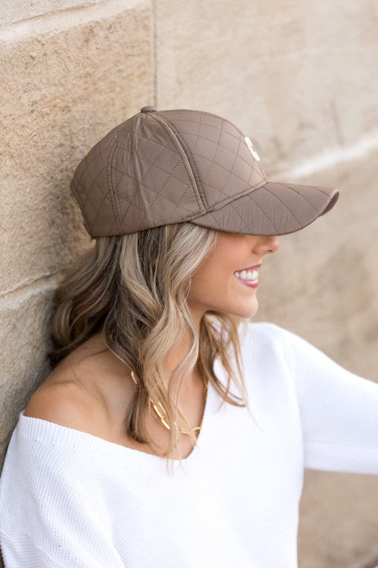 Quilted Puffer Ball Cap - House of Binx
