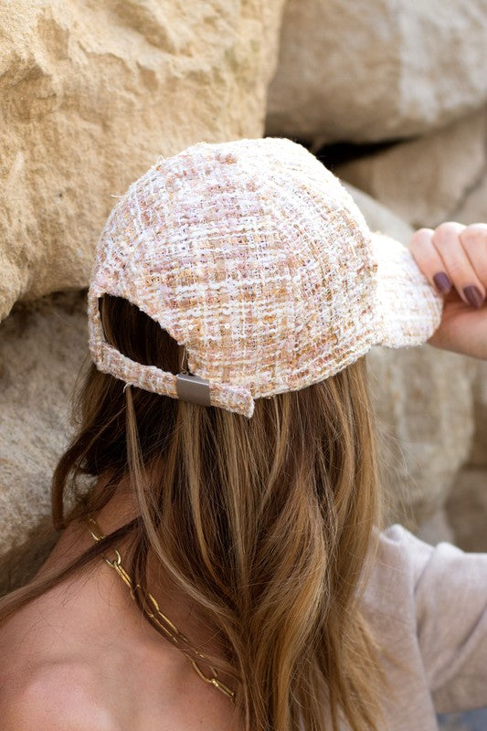 Tweed Sparkle Ball Cap - House of Binx