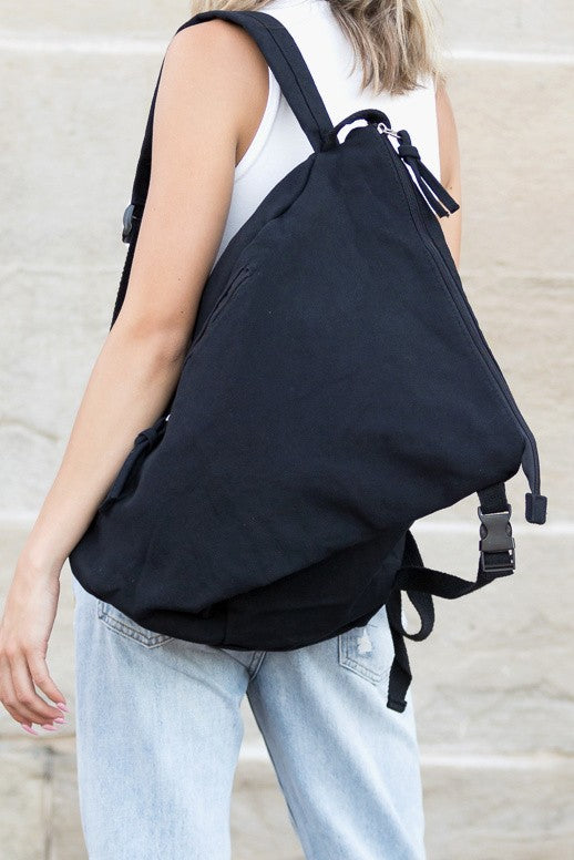 Kai Asymmetric Canvas Backpack - House of Binx