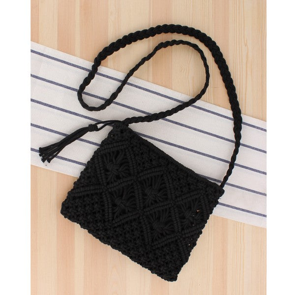 Giana Macrame Crossbody Bag - House of Binx