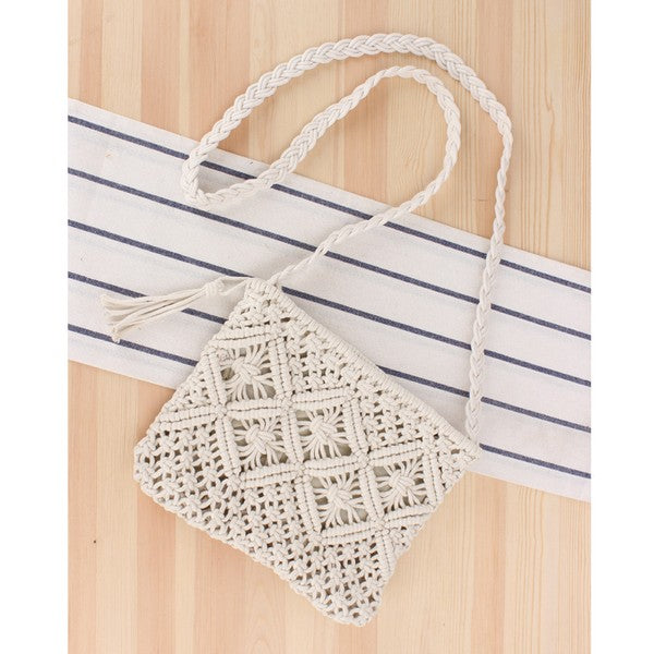 Giana Macrame Crossbody Bag - House of Binx
