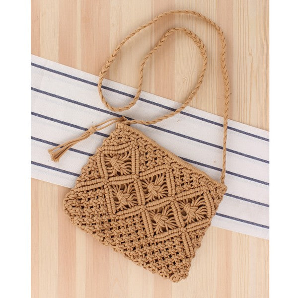 Giana Macrame Crossbody Bag - House of Binx