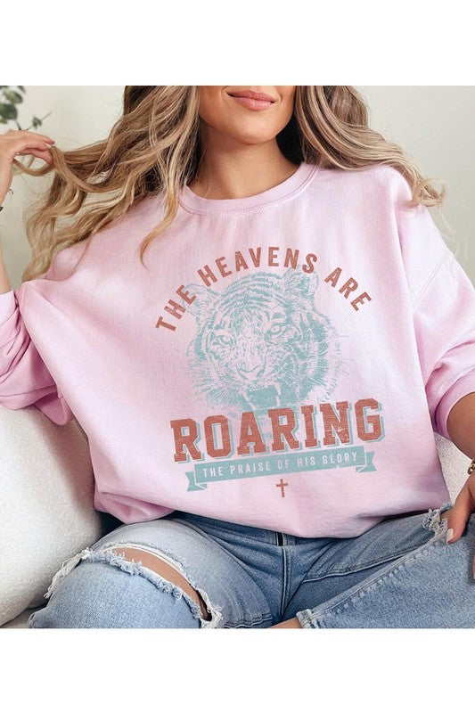 The Heavens Are Roaring Graphic Fleece Sweatshirts - House of Binx