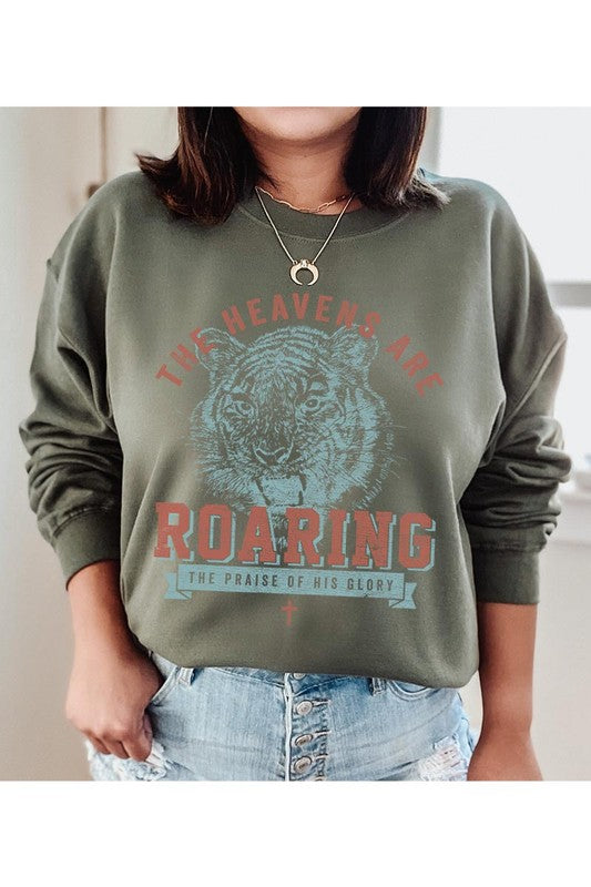 The Heavens Are Roaring Graphic Fleece Sweatshirts - House of Binx