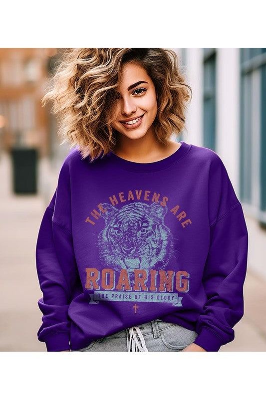 The Heavens Are Roaring Graphic Fleece Sweatshirts - House of Binx