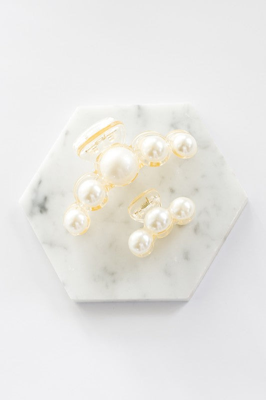 Pearl Hair Claw Clip Set - 2PK - House of Binx
