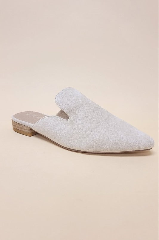 GEM-39 - POINTED TOE SLIP ON MULE FLATS - House of Binx