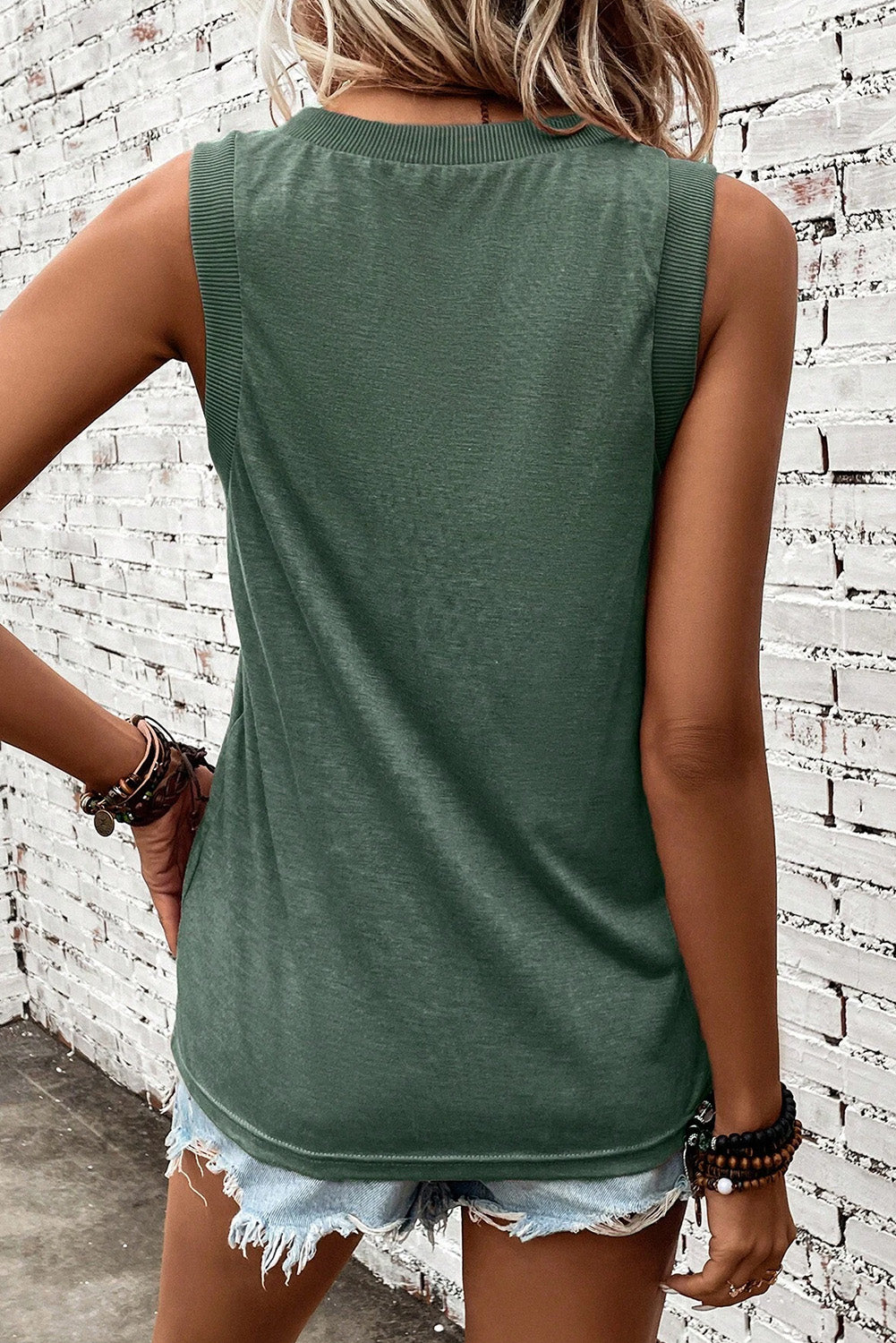 V-Neck Wide Strap Tank - House of Binx