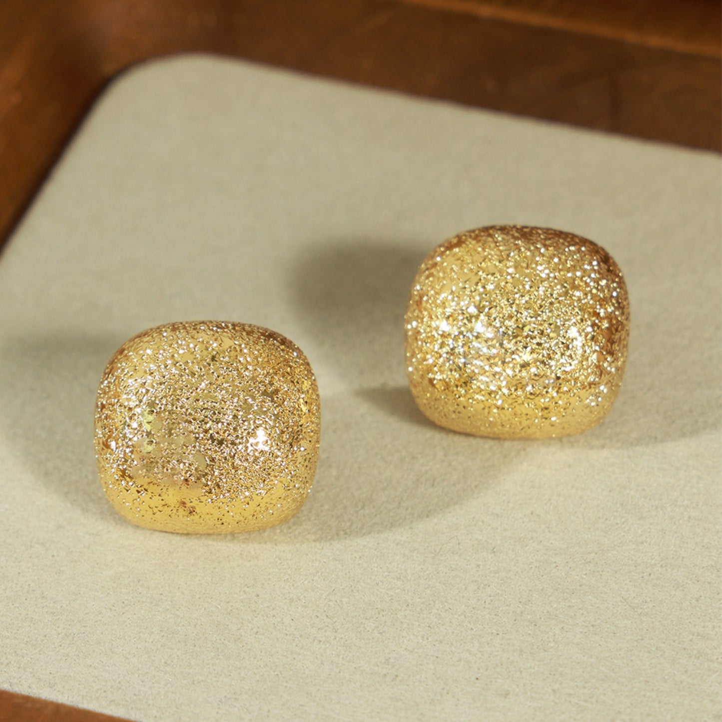 Gold-Plated Geometric Stud Earrings - House of Binx