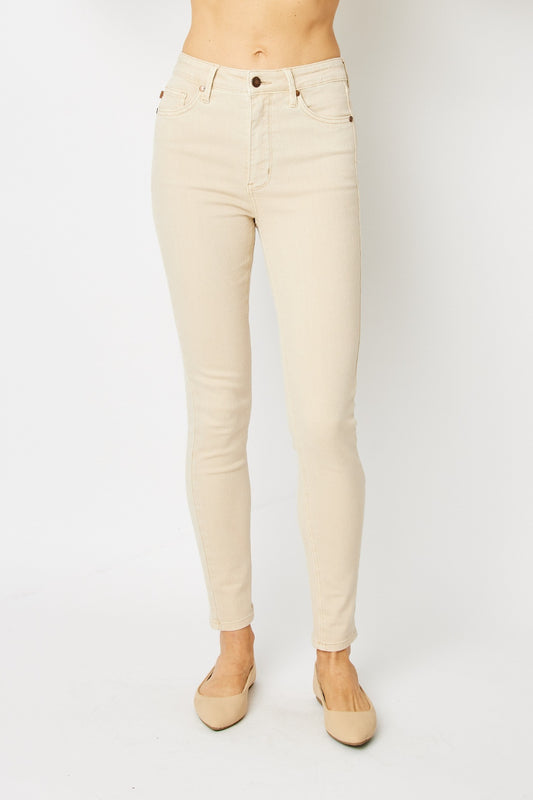 Judy Blue Full Size Garment Dyed Tummy Control Skinny Jeans - House of Binx