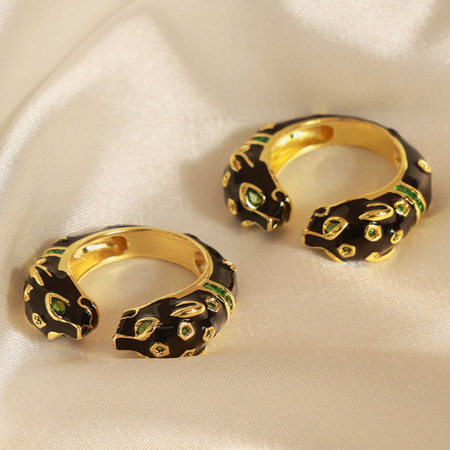 Inlaid Zircon Oil Drip Open Ring - House of Binx