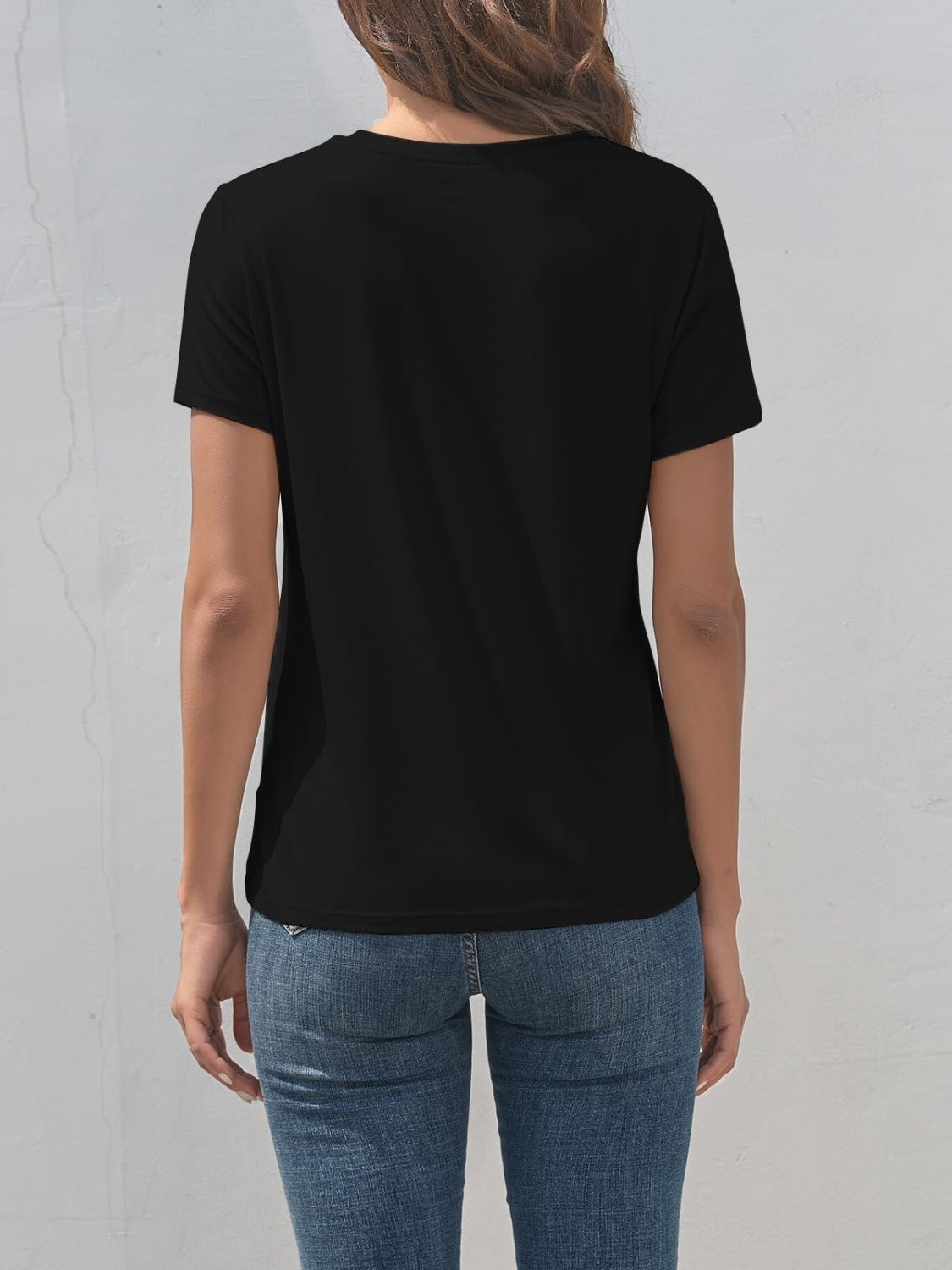 Smile Graphic Round Neck Short Sleeve T-Shirt - House of Binx